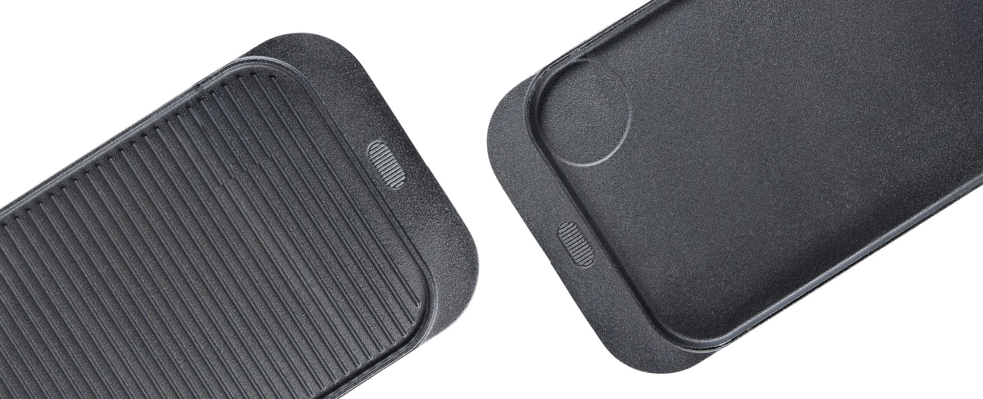 Piastra grill in ghisa per cucinare